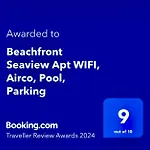Beachfront Seaview Litoralmar Apt, Fast Wifi, Airco, Pool, Private Parking דירה *