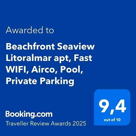 Lägenhet Beachfront Seaview Litoralmar Apt, Fast Wifi, Airco, Pool, Private Parking *