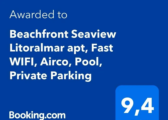 아파트 Beachfront Seaview Litoralmar Apt, Fast Wifi, Airco, Pool, Private Parking *