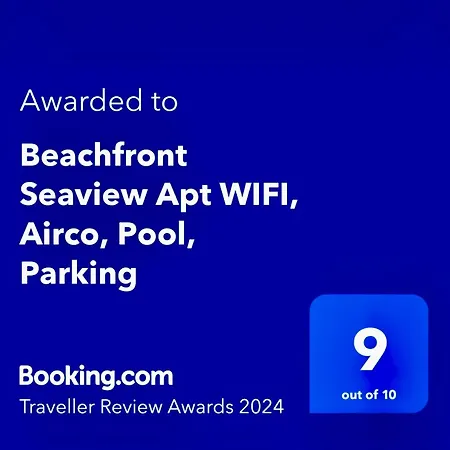 Beachfront Seaview Litoralmar Apt, Fast Wifi, Airco, Pool, Private Parking Lägenhet *
